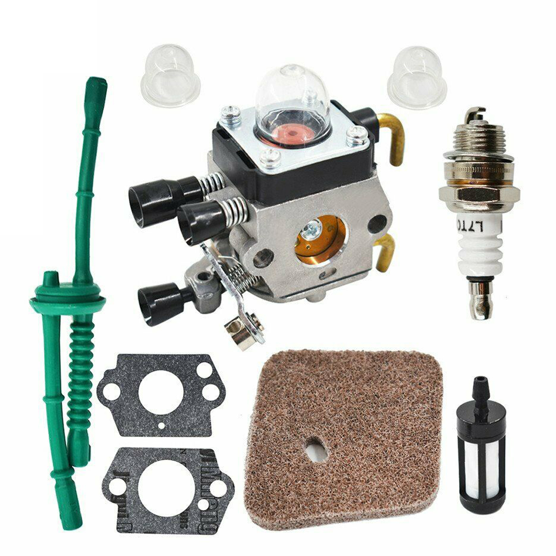 Carburetor for FS38 FS45 FS46 FS55 KM55 HL45 FS45L FS45C FS46C FS55C FS55R FS55RC FS85 FS80R FS85R FS85T FS85RX with Air Filter Fuel Line Kit