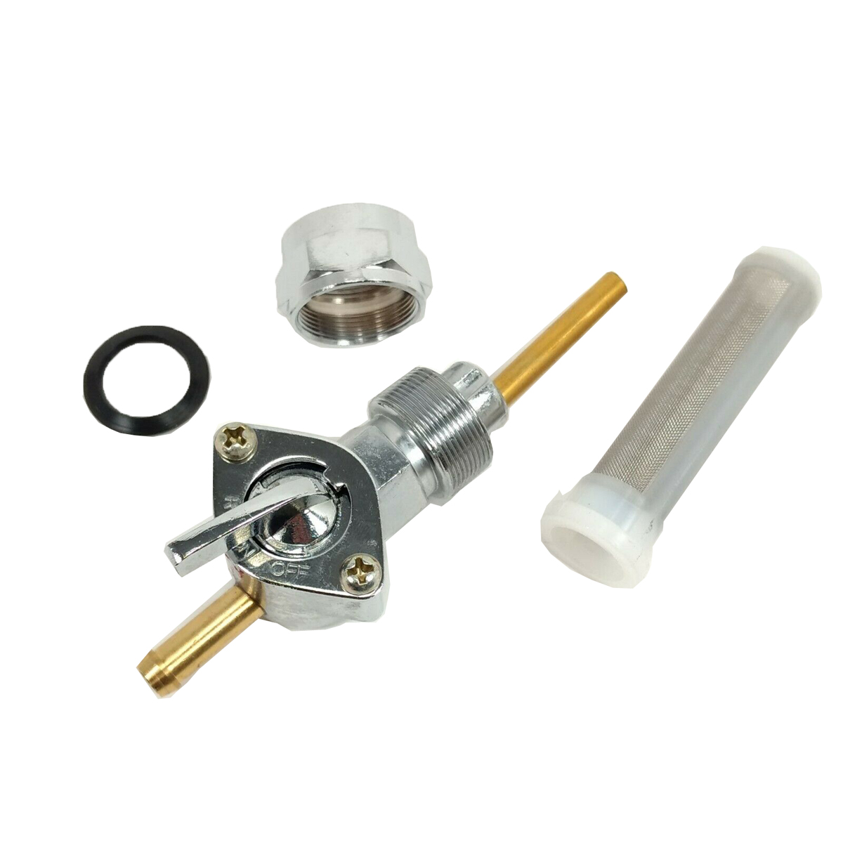 Gas Tank Fuel Petcock Shut Off Valve Switch Compatible with Dyna Electra Glide Fatboy Heritage Softail Springer Heritage Springer Low Rider Road King Sportster 1200 883 Tour Glide