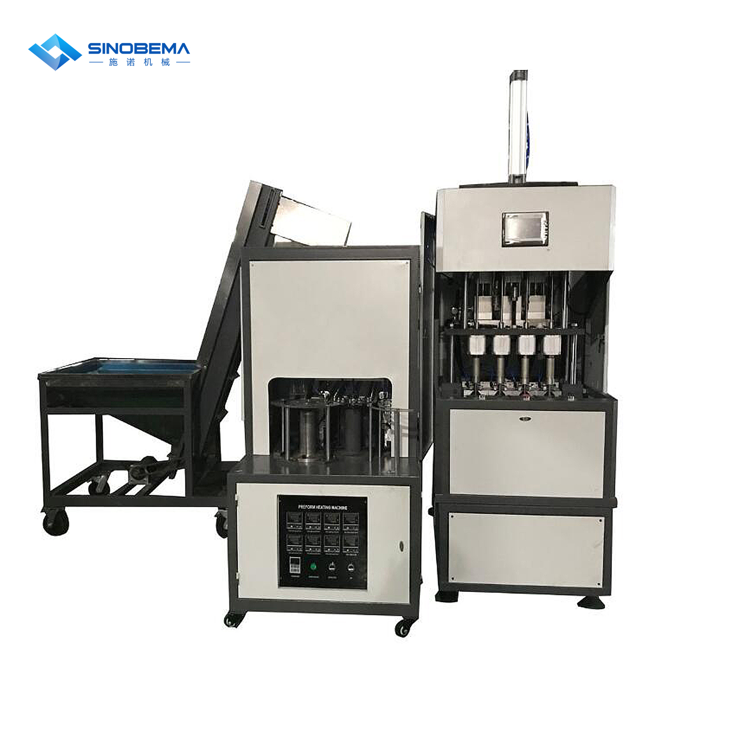 4 cavity semi automatic blow molding moulding machine
