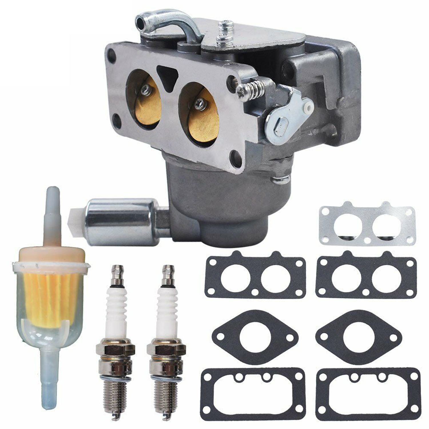791230 Carburetor Carb with Gasket Kit Compatible with Brigs B&S V-Twin 4 Cycle 20HP 21HP 23HP 24HP 25HP Vertical Engines Replace # 799230 699709 499804 MIA10632 Straton